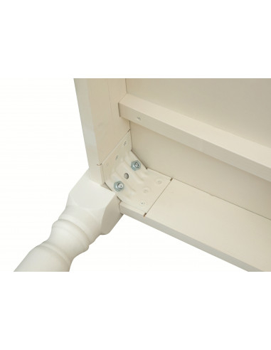 Tavolo allungabile Country in legno massello di tiglio finitura bianca anticata 180x90x80 cm. Made in Italy Tavolo allungabile Country in legno massello di tiglio finitura bianca anticata 180x90x80 cm. Made in Italy