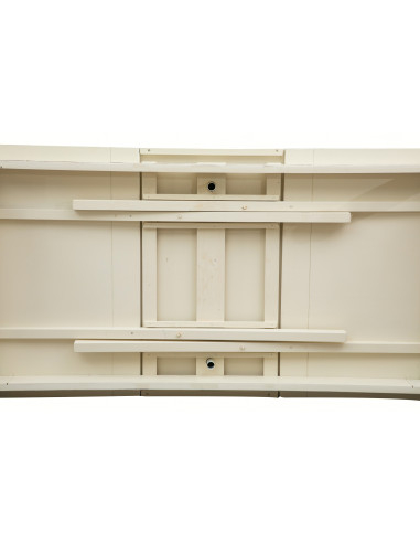 Mesa extensível country em madeira maciça de lima com acabamento branco antigo 180x90x80 cm. Feito na Itália Mesa extensível country em madeira maciça de lima com acabamento branco antigo 180x90x80 cm. Feito na Itália