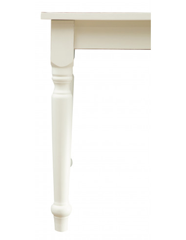 Mesa country em madeira maciça de limão com acabamento branco antigo 90x90x78 cm. Feito na Itália Mesa country em madeira maciça de limão com acabamento branco antigo 90x90x78 cm. Feito na Itália