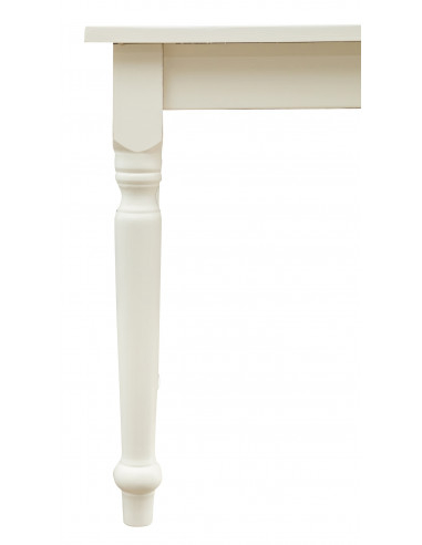 Tavolo Country  in legno massello di tiglio finitura bianca anticata 70x70x78 cm. Made in Italy Tavolo Country  in legno massello di tiglio finitura bianca anticata 70x70x78 cm. Made in Italy