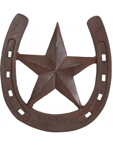 Ferradura de ferro fundido W31,5xDP1xH29,5 cm com acabamento ferrugem antigo Ferradura de ferro fundido W31,5xDP1xH29,5 cm com acabamento ferrugem antigo