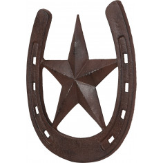Ferro di cavallo in ghisa L31,5xPR1xH29,5 cm finitura ruggine anticata