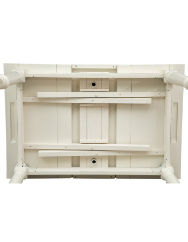 Tavolo Country allungabile in legno massello di tiglio finitura bianca anticata 120x80x80 cm. Made in Italy Tavolo Country allungabile in legno massello di tiglio finitura bianca anticata 120x80x80 cm. Made in Italy