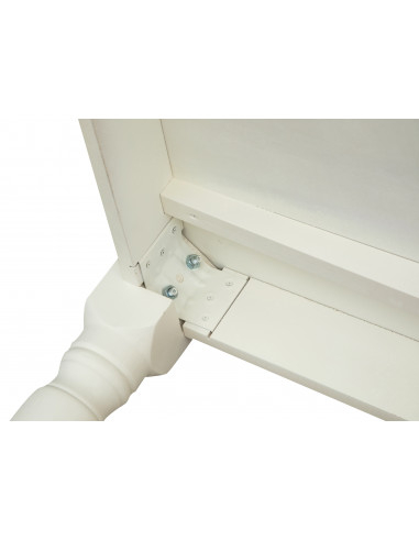 Tavolo Country allungabile in legno massello di tiglio finitura bianca anticata 220x100x80 cm. Made in Italy Tavolo Country allungabile in legno massello di tiglio finitura bianca anticata 220x100x80 cm. Made in Italy