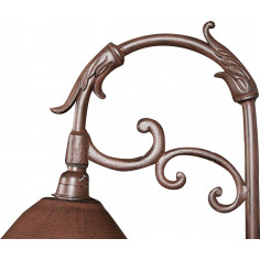 Candeeiro de parede em ferro fundido não eletrificado L42xDP27,5xH60 cm com acabamento ferrugem antigo 2