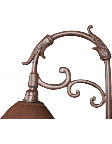 Lampada non elettrificata a muro in ghisa L42xPR27,5xH60 cm finitura ruggine anticata Lampada non elettrificata a muro in ghisa L42xPR27,5xH60 cm finitura ruggine anticata