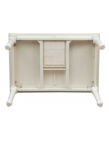 Country-style solid lime wood antiqued white finish W120XDP80XH80 cm sized writing table. Made in Italy Country-style solid lime wood antiqued white finish W120XDP80XH80 cm sized writing table. Made in Italy