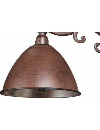 Lampada non elettrificata a muro in ghisa L42xPR27,5xH60 cm finitura ruggine anticata Lampada non elettrificata a muro in ghisa L42xPR27,5xH60 cm finitura ruggine anticata