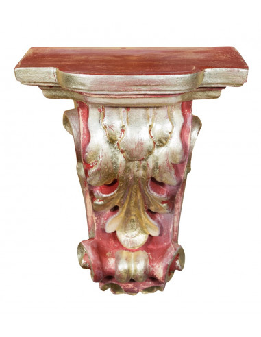 MENSOLA A MURO IN LEGNO FINITURA ROSSO L37XPR24XH50 CM MENSOLA A MURO IN LEGNO FINITURA ROSSO L37XPR24XH50 CM