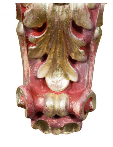 MENSOLA A MURO IN LEGNO FINITURA ROSSO L37XPR24XH50 CM MENSOLA A MURO IN LEGNO FINITURA ROSSO L37XPR24XH50 CM