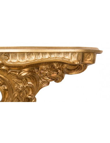 MENSOLA A MURO IN LEGNO FINITURA FOGLIA ORO ANTICATO L19XPR19XH52 CM MENSOLA A MURO IN LEGNO FINITURA FOGLIA ORO ANTICATO L19XPR19XH52 CM