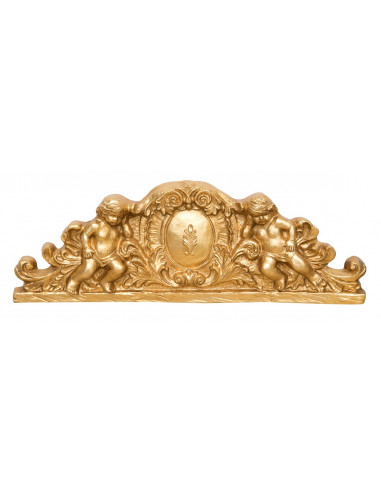 SOPRAPORTA IN LEGNO FINITURA FOGLIA ORO ANTICATO L73XPR7XH26  CM SOPRAPORTA IN LEGNO FINITURA FOGLIA ORO ANTICATO L73XPR7XH26  CM