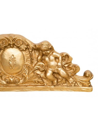SOPRAPORTA IN LEGNO FINITURA FOGLIA ORO ANTICATO L73XPR7XH26  CM SOPRAPORTA IN LEGNO FINITURA FOGLIA ORO ANTICATO L73XPR7XH26  CM