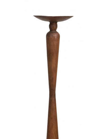 CANDELIERE A PIANTANA  IN FERRO BATTUTO LAVORATO A MANO L27XPR27XH82  CM