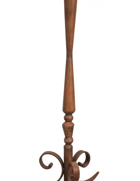 CANDELIERE A PIANTANA  IN FERRO BATTUTO LAVORATO A MANO L27XPR27XH82  CM
