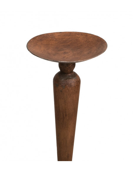 CANDELIERE A PIANTANA  IN FERRO BATTUTO LAVORATO A MANO L27XPR27XH82  CM