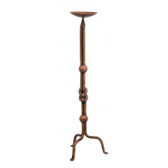 CANDELIERE A PIANTANA  IN FERRO BATTUTO LAVORATO A MANO L19XPR19XH64 CM