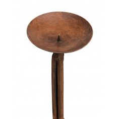 CANDELIERE A PIANTANA  IN FERRO BATTUTO LAVORATO A MANO L19XPR19XH64 CM 2