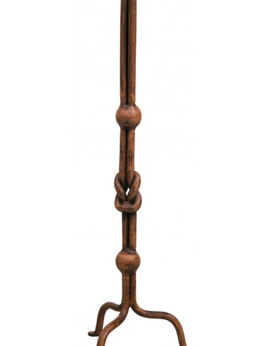 CANDELIERE A PIANTANA  IN FERRO BATTUTO LAVORATO A MANO L19XPR19XH64 CM CANDELIERE A PIANTANA  IN FERRO BATTUTO LAVORATO A MANO L19XPR19XH64 CM
