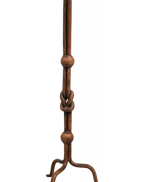 CANDELIERE A PIANTANA  IN FERRO BATTUTO LAVORATO A MANO L19XPR19XH64 CM