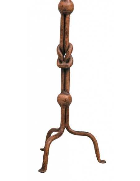 CANDELIERE A PIANTANA  IN FERRO BATTUTO LAVORATO A MANO L19XPR19XH64 CM