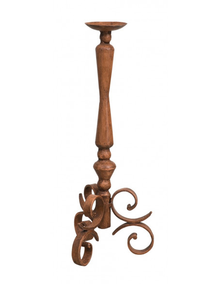 CASTIÇAL DE FERRO FEITO ARTESANAL L19XDP19XH52 CM