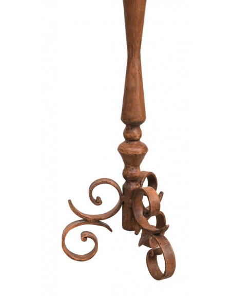 CASTIÇAL DE FERRO FEITO ARTESANAL L19XDP19XH52 CM