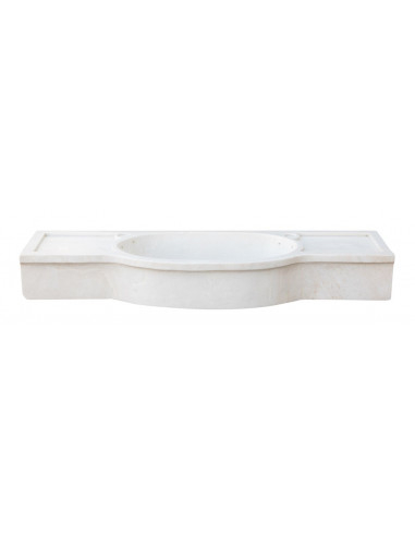 LAVABO IN MARMO BIANCO L133XPR18XH43 CM LAVABO IN MARMO BIANCO L133XPR18XH43 CM