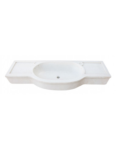 LAVABO IN MARMO BIANCO L133XPR18XH43 CM LAVABO IN MARMO BIANCO L133XPR18XH43 CM
