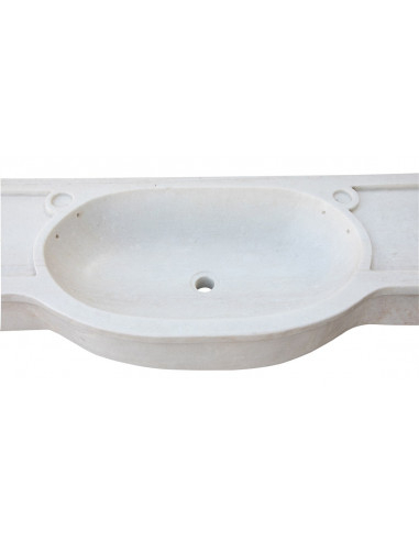 LAVABO IN MARMO BIANCO L133XPR18XH43 CM LAVABO IN MARMO BIANCO L133XPR18XH43 CM