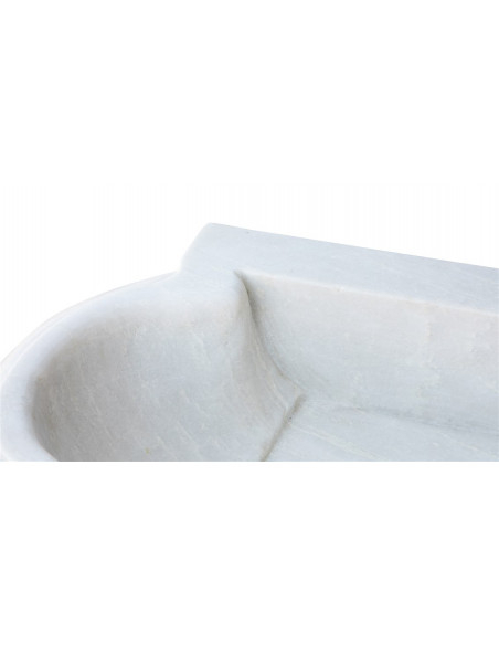 LAVABO IN MARMO BIANCO  L56XPR15XH41 CM
