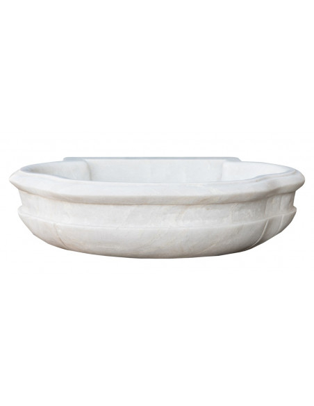 LAVABO IN MARMO BIANCO  L56XPR15XH41 CM