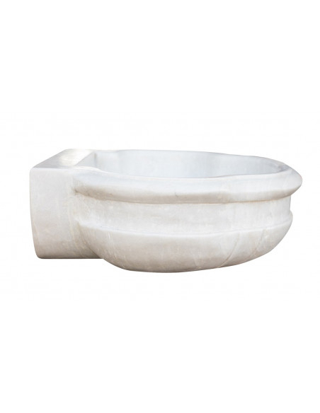 LAVABO IN MARMO BIANCO  L56XPR15XH41 CM