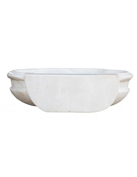 LAVABO IN MARMO BIANCO  L56XPR15XH41 CM