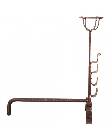 COPPIA ALARI IN FERRO FORGIATO A MANO L64xPR29xH69 CM  COPPIA ALARI IN FERRO FORGIATO A MANO L64xPR29xH69 CM