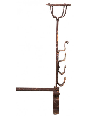 COPPIA ALARI IN FERRO FORGIATO A MANO L64xPR29xH69 CM  COPPIA ALARI IN FERRO FORGIATO A MANO L64xPR29xH69 CM