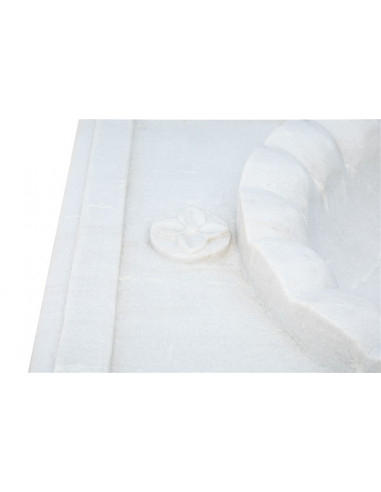 LAVABO IN MARMO SMERLATO BIANCO L80XPR18XH56 CM LAVABO IN MARMO SMERLATO BIANCO L80XPR18XH56 CM