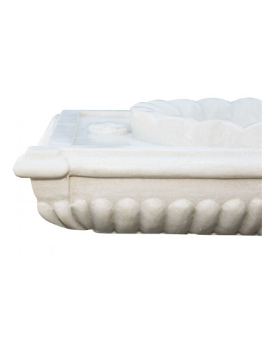 LAVABO IN MARMO SMERLATO BIANCO L80XPR18XH56 CM LAVABO IN MARMO SMERLATO BIANCO L80XPR18XH56 CM