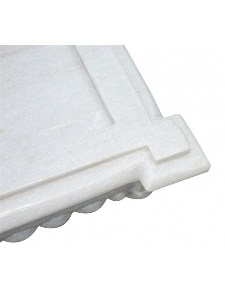 LAVABO IN MARMO SMERLATO BIANCO L80XPR18XH56 CM