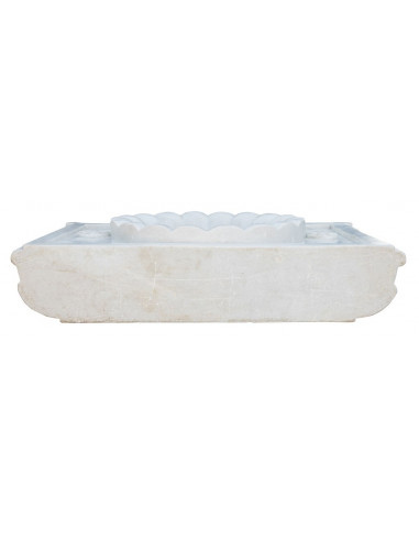 LAVABO IN MARMO SMERLATO BIANCO L80XPR18XH56 CM LAVABO IN MARMO SMERLATO BIANCO L80XPR18XH56 CM
