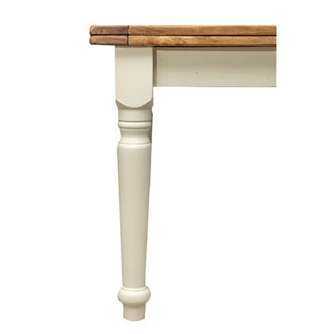 Tavolo Country allungabile legno massello di tiglio struttura bianca anticata piano naturale L250xPR100xH80 cm. Made in Italy Tavolo Country allungabile legno massello di tiglio struttura bianca anticata piano naturale L250xPR100xH80 cm. Made in Italy