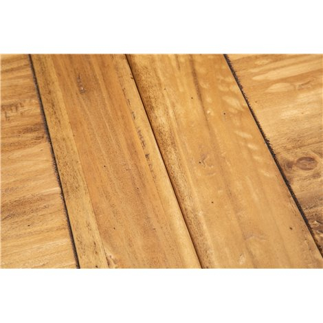 Tavolo allungabile Country in legno massello di tiglio struttura bianca anticata piano finitura naturale 140x80x80 Made in Italy Tavolo allungabile Country in legno massello di tiglio struttura bianca anticata piano finitura naturale 140x80x80 Made in Italy