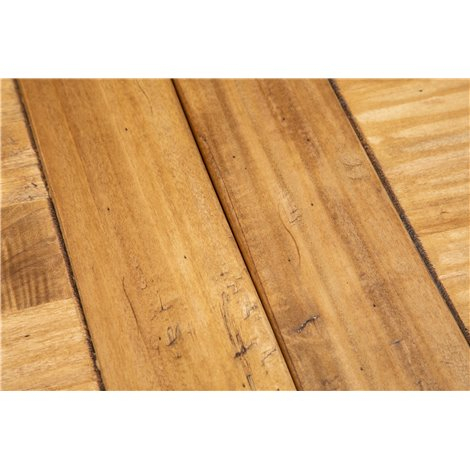 Tavolo allungabile Country legno massello di tiglio struttura bianca anticata piano naturale L140xPR80xH80 cm. Made in Italy Tavolo allungabile Country legno massello di tiglio struttura bianca anticata piano naturale L140xPR80xH80 cm. Made in Italy