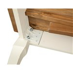 Mesa extensível country em madeira maciça de tília, estrutura branca antiga, tampo natural L140xDP80xA80 cm. Feito na Itália