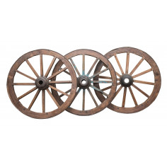 RUOTA CARRO ANTICA L117XPR36XH117 CM RESTAURATA 2