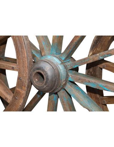 RUOTA CARRO ANTICA L117XPR36XH117 CM RESTAURATA RUOTA CARRO ANTICA L117XPR36XH117 CM RESTAURATA