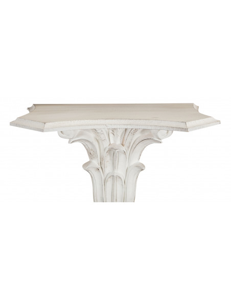 PRATELEIRA DE PAREDE EM MADEIRA ACABAMENTO BRANCO ANTIGO L39XDP24XH37 CM. FEITO NA ITÁLIA