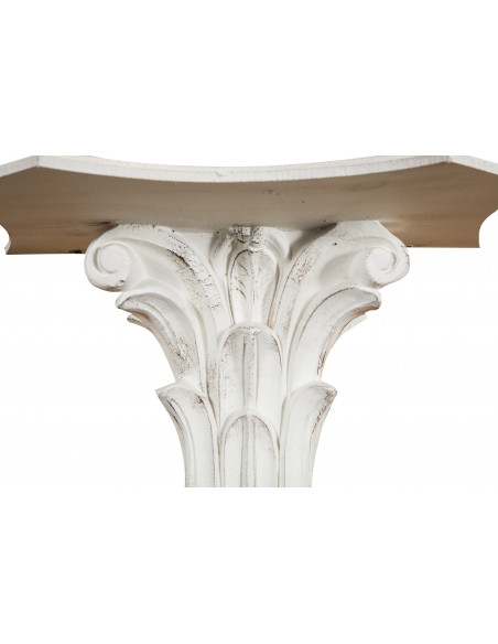 PRATELEIRA DE PAREDE EM MADEIRA ACABAMENTO BRANCO ANTIGO L39XDP24XH37 CM. FEITO NA ITÁLIA
