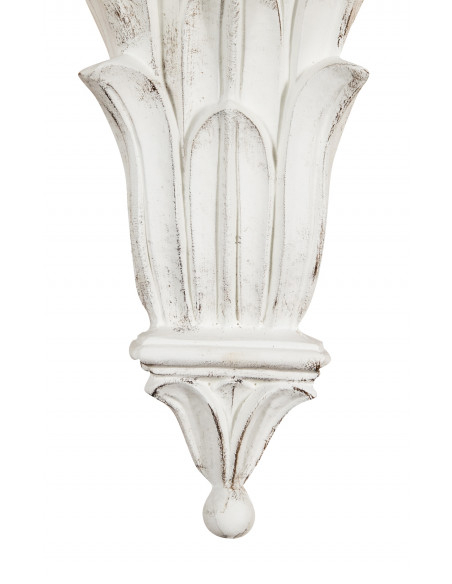 PRATELEIRA DE PAREDE EM MADEIRA ACABAMENTO BRANCO ANTIGO L39XDP24XH37 CM. FEITO NA ITÁLIA