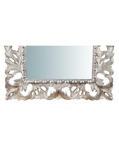 SPECCHIERA DA PARETE IN LEGNO FINITURA FOGLIA ARGENTO L82XPR6XH101 CM. MADE IN ITALY SPECCHIERA DA PARETE IN LEGNO FINITURA FOGLIA ARGENTO L82XPR6XH101 CM. MADE IN ITALY